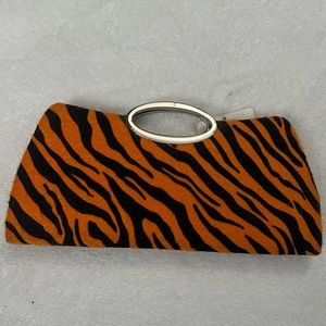 Tiger Print Clutch Purse